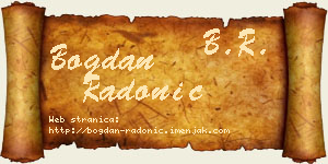 Bogdan Radonić vizit kartica